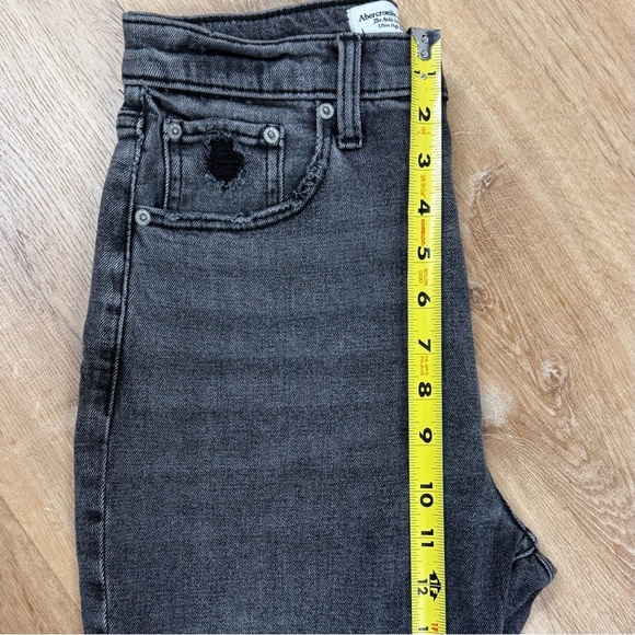 Abercrombie & Fitch Ankle Straight Ultra High Rise Gray Black Women’s 26 Regular - Picture 10 of 11